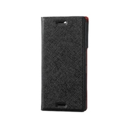 PM-SOXCPLFILMBK [Xperia X Compact（SO-02J）用ソフトレザーカバー/薄型/磁石付/イタリアンソフトレザー ブラック]