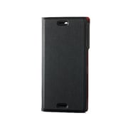 PM-SOXCPLFUMBK [Xperia X Compact（SO-02J）用ソフトレザーカバー/薄型/磁石付/ブラック]