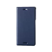 PM-SOXCPLFUMNV [Xperia X Compact（SO-02J）用ソフトレザーカバー/薄型/磁石付/ネイビー]