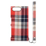 TR-NNXPPS-RC [Xperia X Compact NUNO バックカバーケース ファブリックパターン レッドチェック]