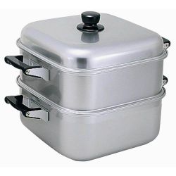 アルマイト角型蒸器 28cm 一重 AMS71281