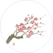 和風コースター四季丸(50枚入) WCO-M2 梅 PKCJ9