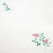 QKIP301 [耐油しぼり懐敷 4寸(100枚入) 南天 TA-E03]
