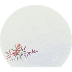 遠赤抗菌和紙 尺3半月まっと(100枚) 南天 WH-4 QMT05