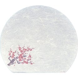 遠赤抗菌和紙 尺3半月まっと(100枚) 梅 WH-14 QMT15