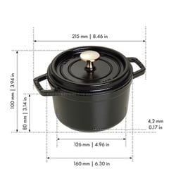 STAUB - ストウブ ピコ・ココット ラウンド 16cm ブラック　新品 楽天市場】STAUB ピコ・ココット ラウンド 16cm 鍋 ストウブ