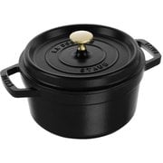 ピコ ココット ラウンド 18cm ブラック IH対応 生涯保証・国内正規販売品 40509-485