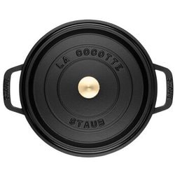 ストウブ staub ピコココットラウンド18cmブラック 国内正規品 ストウブ ピコ ココット ラウンド 18cm 40509-485 [ブラック