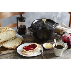 ストウブ　ココットラウンド　20cm 黒 STAUB（ストウブ）グランドココットラウンド 20cm｜耐久性に優れ