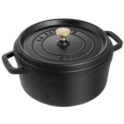 ピコ ココット ラウンド 24cm ブラック IH対応 生涯保証・国内正規販売品 40500-241