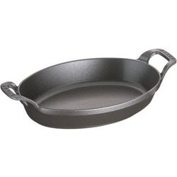 オーバルスタッカブルディッシュ 24cm 40509-393 ブラック RST5004