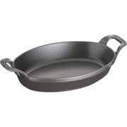 オーバルスタッカブルディッシュ 24cm 40509-393 ブラック RST5004
