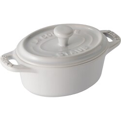 セラミック ミニオーバル ココット ホワイト 電子レンジ対応 40511-089