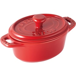 ヨドバシ Com Staub ストウブ 086 セラミック ミニオーバル ココット チェリー 電子レンジ対応 通販 全品無料配達