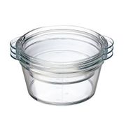 耐熱ガラス容器3点セット スタッキング・エコン 15cm DEK0301