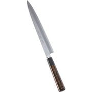歌舞伎調和庖丁 忠舟 柳刃 27cm 黒金茶 ATD0104