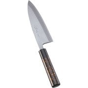 歌舞伎調和庖丁 忠舟 出刃 16.5cm 黒金茶 ATD0204