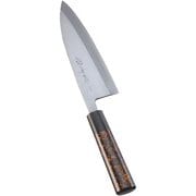 歌舞伎調和庖丁 忠舟 出刃 18cm 黒金茶 ATD0207