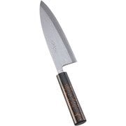 歌舞伎調和庖丁 忠舟 出刃 19.5cm 黒金茶 ATD0210