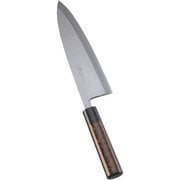歌舞伎調和庖丁 忠舟 出刃 24cm 黒金茶 ATD0216