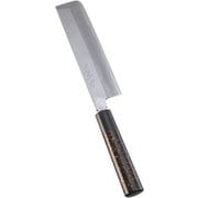 歌舞伎調和庖丁 忠舟 薄刃 18cm 黒金茶 ATD0301