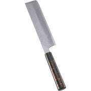 歌舞伎調和庖丁 忠舟 薄刃 21cm 黒金茶 ATD0307