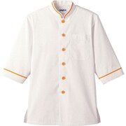 SKC4103 [ショップコート D-1132(O白×黄) L]