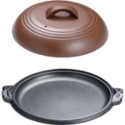 アルミ陶板鍋素焼き茶 小結 24cm M10-544 QTU18544