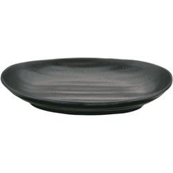 メラミンウェア 黒 小判皿 中 M11-136 RMI7502