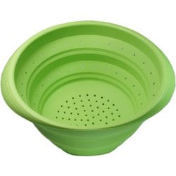 シリコンおりたたみ水切りボウル グリーン ABCA501