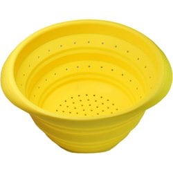 シリコンおりたたみ水切りボウル イエロー ABCA502