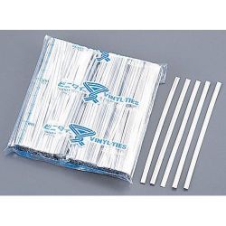 ビニタイ PETカット品(1000本入) 4mm×10cm 銀 XBN0204