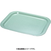 Rトレー取手なし 角(ノンスリップ加工) L チェックグリーン ETL2113
