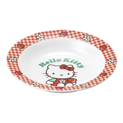 メラミンお子様食器「ニューキティ」 カレー皿(ギンガム) RKL22