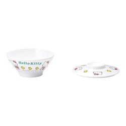 メラミンお子様食器「ニューキティ」 蓋付飯碗(ギンガム) RMSA4