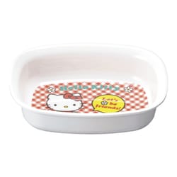 メラミンお子様食器「ニューキティ」 角小鉢(ギンガム) RKBK7