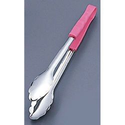 18-8抗菌PPハンドル カラー万能トング 大 ピンク BTV3602