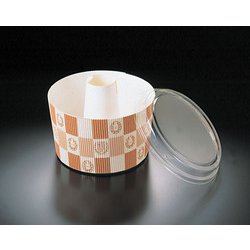 蓋付シフォンカップ白・エンブレム格子柄 SC-841-A(50枚入) WSH15