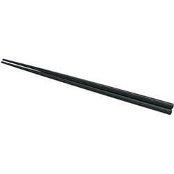 PBT四角木目箸(10膳入)黒 22.5cm 90021380 RHSC907