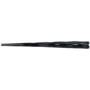 PBT六角一刀彫箸 (10膳入)黒 22.5cm 90030740 RHSE001