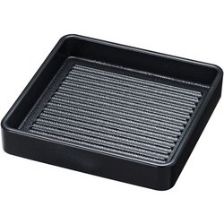 ABS製 正角肉皿 黒(塗無) 16cm 54250080 RNK8701