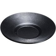 ABS千筋茶托 黒塗 75000100 3.5寸 RFI0101