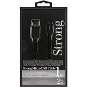 ストロングMicroUSB-B 充電通信ケーブル 1m 黒 OSM-UDSTSP100K
