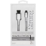 ストロングMicroUSB-B 充電通信ケーブル 1m 白 OSM-UDSTSP100W