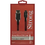 ストロングMicroUSB-B 充電通信ケーブル 1m 赤 OSM-UDSTSP100R