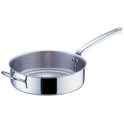 18-10プライオリティ 片手浅型鍋(蓋無) 3691-28 手付 ASTE53