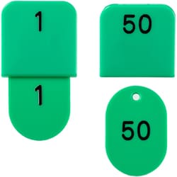 親子札(50ヶセット) KF969 1～50 緑 POY0302