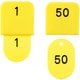 親子札(50ヶセット) KF969 1～50 黄 POY0304