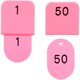 親子札(50ヶセット) KF969 1～50 ピンク POY0305