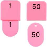 親子札(50ヶセット) KF969 1~50 ピンク POY0305